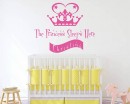 Princess Sleeps Here Crown Custom Decal